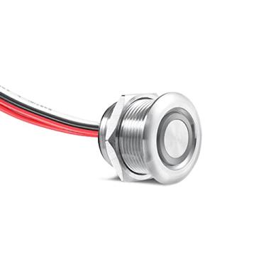 Imagem de Obeaming 12V Light Dimmer, Max 6 Amps Dc 12V 24V Led Pwm Dimmer Switch, Shell de Aço Inoxidável, 3/4" Furo de Montagem, Indicador Azul, para Luminárias de Led Halogen Strip Light Rope Light