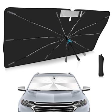 Imagem de Guarda-sol para para-brisa atualizado 2025 ajuste personalizado Chevrolet Equinox 2018-2025 2026 capa de carro com proteção UV dobrável, escudo de chuva de emergência e protetor de painel - Acessório