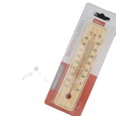 Imagem de Termômetro Parede Tempo Graus Madeira Interior Casa Sauna - Good Home