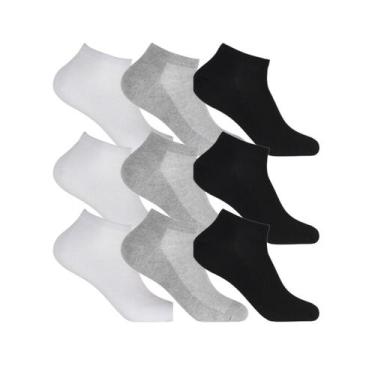 Imagem de Kit 9 Pares de Meias Invisível Masculina 39/43 Altomax, Mista, 39/43