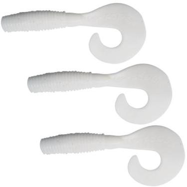 Imagem de Kit 03 Iscas Matadeira Grub Simples 9cm Isca Soft Original Cauda Ativa