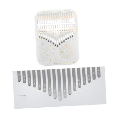 Imagem de MERIGLARE Piano de dedo polegar piano 17 teclas com martelo de sintonia leve brinquedo musical sensorial instrumento marimba para adolescentes crianças adultos, B