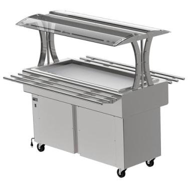 Imagem de Buffet Refrigerado Gastromaq Linha Fly Inox 8 Cubas 127V BTR 08 FLY