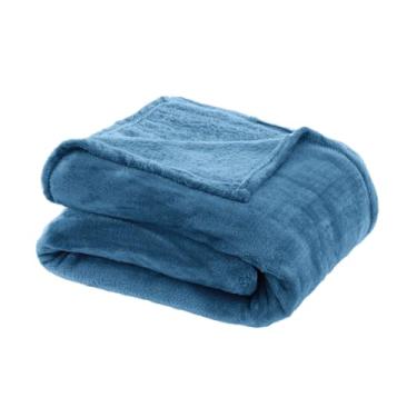 Imagem de Cobertor, Manta, Toque de seda, 180x220cm, 100% Poliester, Toque macio, 250g/m�, Altihaus, Alta durabilidade, Elegante, Conforto t�rmico (Petr�leo)