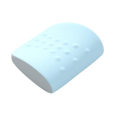 Imagem de Generic Travesseiro de apoio lombar, apoio para as costas, encosto leve, respirável, almofada ergonômica para cadeiras de escritório, sofás, assentos de carro, Azul