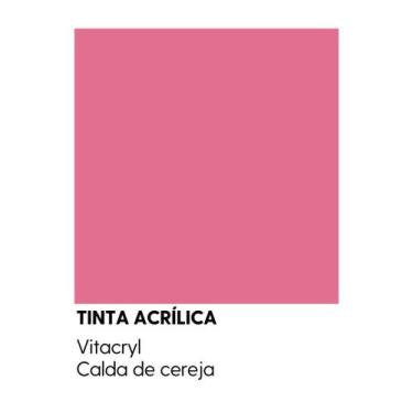 Imagem de Tinta Emborrachada Acetinada Rosas - Vitacryl, Calda de Cereja, 3,6 lt