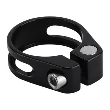 Imagem de Dynwave Bicicleta Post Cramp, colarinho de segurança para bicicletas de montanha, peças de bicicleta Hollow Universal, clipe leve de 31,8 mm de tubo de, Preto
