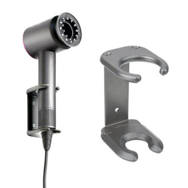 Imagem de Suporte de parede para Dyson Superpersonic Nural HD16, Supersonic HD01/HD02/HD03/HD08/HD12/HD15, Supersonic R HD18 Suporte para pendurar secador de cabelo de parede organizador de rack de