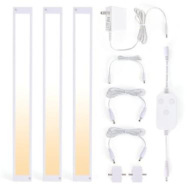 Imagem de BLESSINGLUX Pacote com 30,5 cm, kit de luz LED regulável sob armário, luminária de LED inteligente de 2700 K a 6000K, compatível com Alexa, Google Assistant, para cozinha, despensa, prateleira (branco