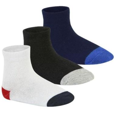 Imagem de Meia Molekinho 2199.1 Kit 3 Masculina, Branco, 23/27