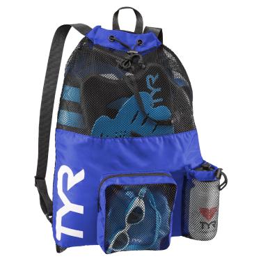 Imagem de TYR, Mochila Big Mesh Mummy para natação, academia e treino, Azul royal, Único