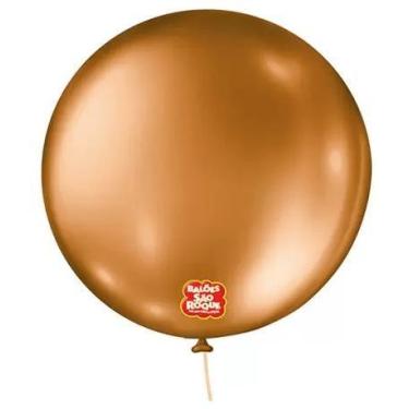 Imagem de BALÃO LISO REDONDO -  SÃO ROQUE Nº 09 - METÁLICO (COBRE) - Pacote com 