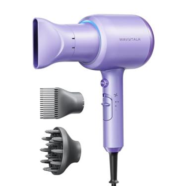 Imagem de Wavytalk Secador de cabelo iônico com difusor – secador de cabelo profissional 1875W para mulheres, temperatura constante, pente para secagem rápida, leve e silencioso, roxo