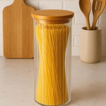 Imagem de Pote Porta Mantimento Redondo Bambu Alice 1800ml Vista Home