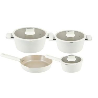 Imagem de Jogo de Panelas 4 Peças Indução Branco Chicago Casambiente