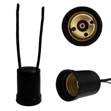 Imagem de Soquete Com Rabicho Para Lâmpada Bulbo E27 250V 2A - FLP, 10 Unidades