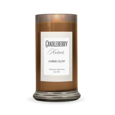 Imagem de Candleberry Candles Kindred Collection | Frasco de vidro de luxo | Vela de mistura de soja derramada à mão nos EUA | Altamente perfumada e duradoura | Tempo de queima de até 90 horas (brilho âmbar)