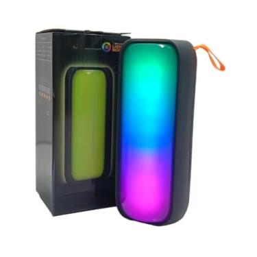 Imagem de Caixa de Som Bluetooth MS-2215BT LiderMix com LED RGB Bateria Lithium 5W e Função TWS 21x8x8 cm