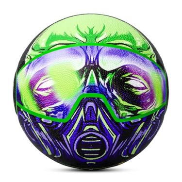 Imagem de Kuangmi Bola de basquete Supernova Edition, tamanho oficial masculino 7 (75 cm), streetball para uso interno e externo, venenos