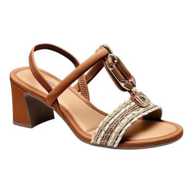 Imagem de Sandália Mississipi Salto Bloco MF921 Caramelo