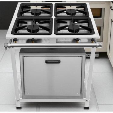 Imagem de Fogão Industrial 4 Bocas AP P5 em Aço Inox com Forno Leona