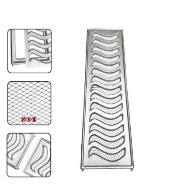 Imagem de Kit 3 Ralos Elite 15x50 em Alumínio com Aro de Fixação e Tela Anti Ins