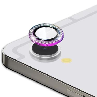 Imagem de Luchantle 2 conjuntos compatíveis com Galaxy Tab S11 Ultra 5G, protetor de tela de vidro temperado 9H, acessórios de decoração de anel de metal (cor brilhante)