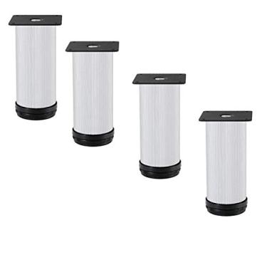 Imagem de Conjunto de 4 pés de sofá ajustáveis, pernas redondas de armário, barra de bancada, mesa de TV, mesa de centro, base de pé, pernas de armário de aço inoxidável, pernas de móveis, ajustável 0-35 mm