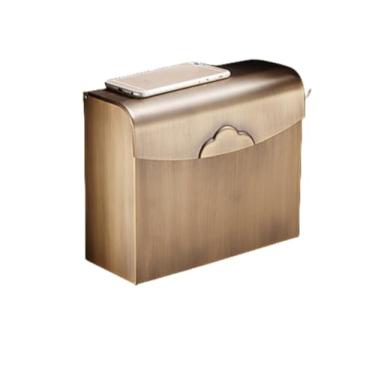 Imagem de ifgswopq Acessório de banheiro latão antigo suporte de papel de luxo rack de escova de vaso sanitário prateleira prateleira saboneteira, K (J)