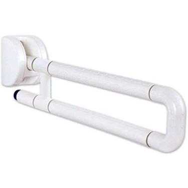 Imagem de Toalheiro com alça de banho, trilho de alça dobrável antiderrapante, barra de apoio para vaso sanitário, corrimãos de segurança sem barreiras, trilho de equilíbrio para banheiro, trilhos tipo U