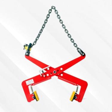 Imagem de ZDJZMGZ Braçadeira de elevação de pedra, braçadeira de elevação de tesoura de laje de rocha, ferramenta de levantamento de manuseio de pedras com corrente para canteiros de obras, paisagismo (pequeno)