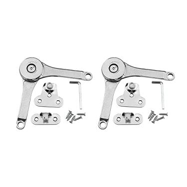 Imagem de Dobradiça, 2 conjuntos de armário de alta tensão para casa ângulo aleatório forte capacidade de peso prático suporte de tampa ajustável