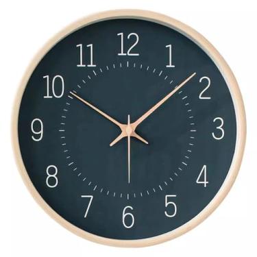 Imagem de WYUYIWH Relógio de parede minimamente projetado, relógio de parede, sala de estar, moderno, relógio silencioso, montado na parede, luxo leve, relógio decorativo criativo (verde)