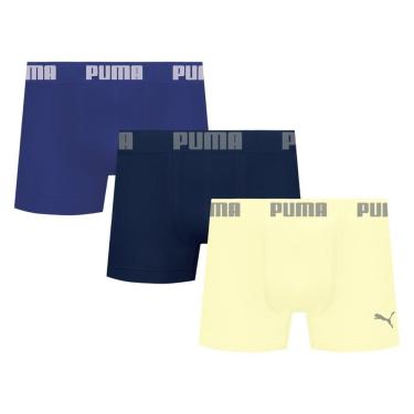 Imagem de Kit 3 Cuecas Puma Boxer Sem Costura Masculina