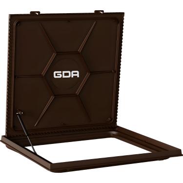 Imagem de Tampa Piscina Casa De Máquina 80x80 Cm Articulada Rebaixada Com Amortecedor e Grelha Invisível - GDA