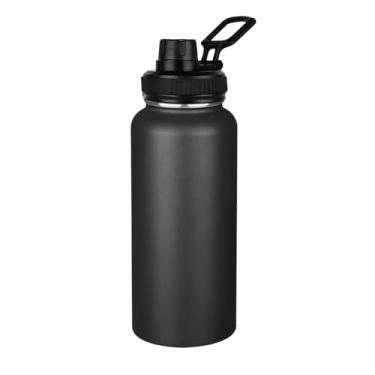 Imagem de Garrafa Termica Aço Inoxidável 1L,Duplamente Isolada a Vácuo Garrafa de Agua para Academia,Mantenha o Calor Por 8 Horas e Mantenha o Frio Por 10 horas (preto)