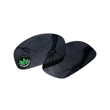 Imagem de Raydi Lentes de reposição de policarbonato para óculos de sol Maui Jim Stingray - Preto sólido - Polarizado