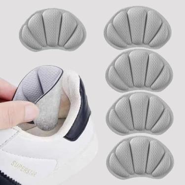Imagem de 6 palmilhas de calcanhar para protetor de sapatos esportivos, tamanho ajustável, adesivo traseiro antidesgaste para pés, almofadas macias antidesgaste, Cinza 1, 3.52 Inch