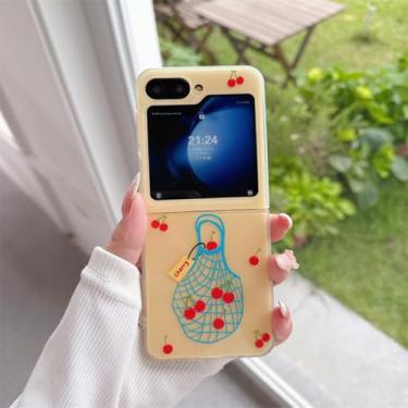 Imagem de Capa para Galaxy Z Flip5, capa protetora rígida com estampa de frutas e pingente (para Galaxy Z Flip5/02)