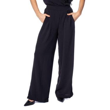 Imagem de Calça Feminina Giraffe Pantalona com Pregas Preto-Feminino