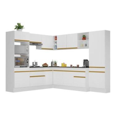 Imagem de Armário De Cozinha Completa De Canto Com Rodapé Veneza Multimóveis V20