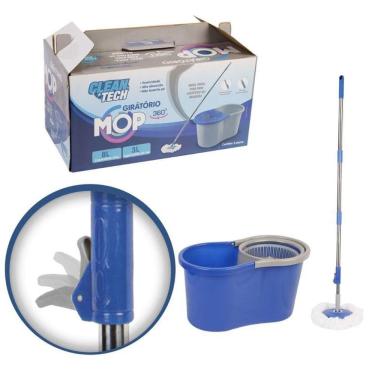 Imagem de Esfregão Giratório Com Balde 8L E Cabo Ajustável