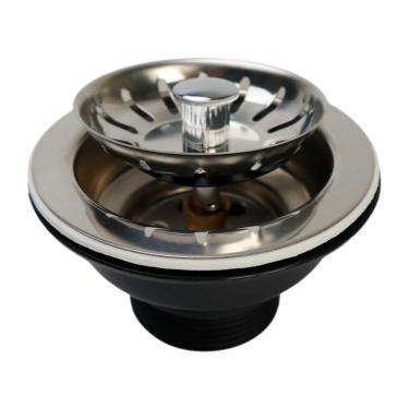 Imagem de Válvula Americana 3.1/2 Escoamento Para Pia Cozinha Aço Inox