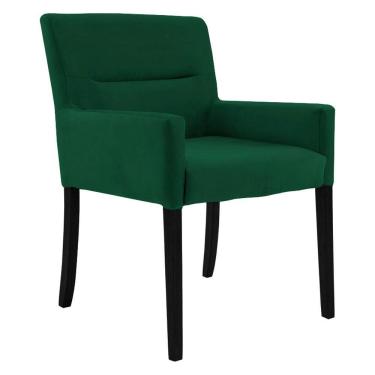 Imagem de Poltrona Decorativa Pés Preto Vicenza Veludo Verde Gran Belo