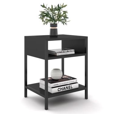 Imagem de Mesa De Cabeceira Estilo Industrial Plaza L03 Preto - Mpozenato