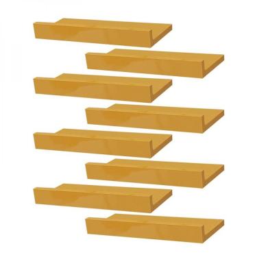 Imagem de Kit 8 Prateleiras Amarela Suporte Mercado das Prateleiras