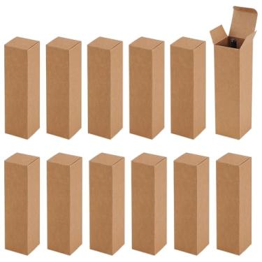Imagem de PH PandaHall Caixa de presente de papelão Kraft com 30 peças, 5 x 5 x 18 cm, pequenas caixas de embalagem de óleo essencial, caixas de embalagem para presente para garrafas conta-gotas de vidro