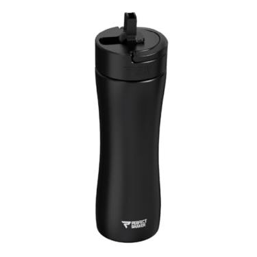 Imagem de PerfectShaker Coqueteleira LUMA de aço inoxidável premium com canudo embutido – parede dupla isolada a vácuo, à prova de vazamento, não tóxica, mistura de haste de ação – Agitador de proteína para