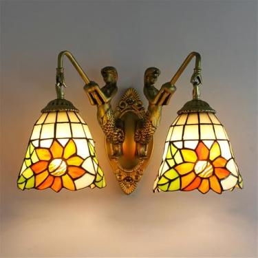 Imagem de Luminária de parede retrô americana LED de luxo e criativa para sala de estar, restaurante, quarto, escritório, casa de campo, hotel, café, bar, corredor, penteadeira, banheiro, espelho (C 2