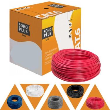 Imagem de Cabo De Rede Internet 150m Furukawa Soho Plus Cat6 Vermelho